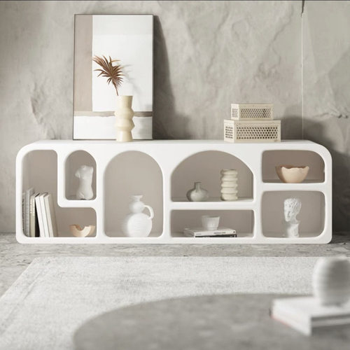 奶油风电视柜小户型客厅地柜现代简约卧室收纳柜北欧白色展示柜