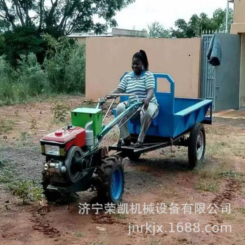 出口手扶拖拉机牵引拖斗拖车 1吨运输自卸拖车微耕机拉货农用拖斗