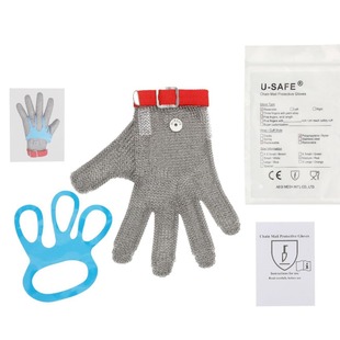 316L不锈钢环手套防切割手套手部保护缝纫裁剪屠宰场杀鱼锯木电锯