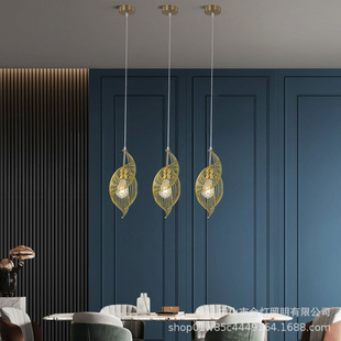 北欧设计师简约餐厅吸吊灯螺纹酒吧铁艺氛围灯个性家居装饰餐桌灯