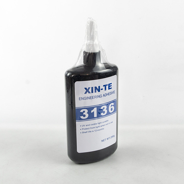 工厂批发水晶胶水3136UV无影胶紫外线固化胶水高强浓度粘底座胶水