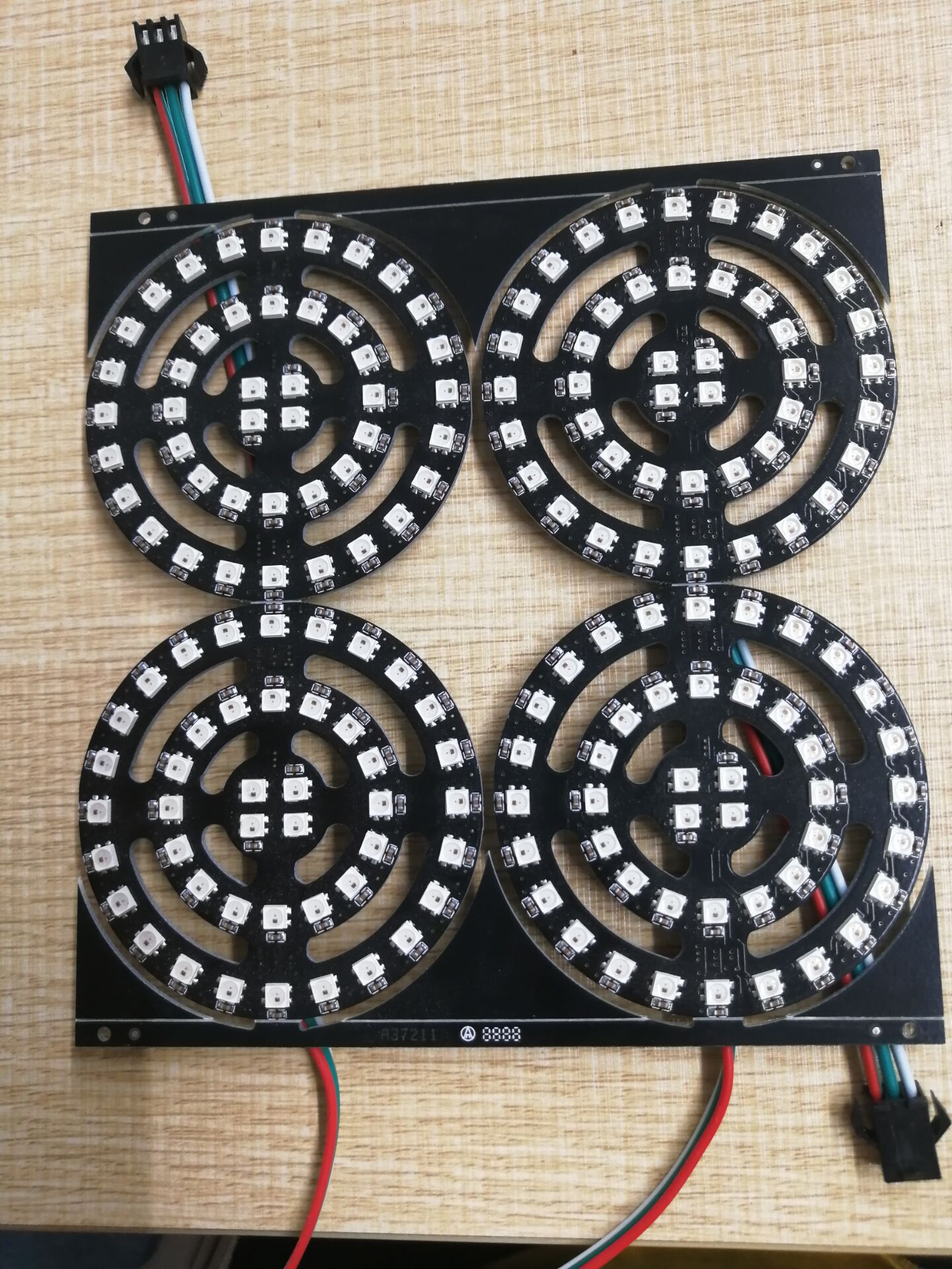 SK6812 3535 RGB幻彩圆环 5V 44个灯珠内置IC 单点单控风火轮