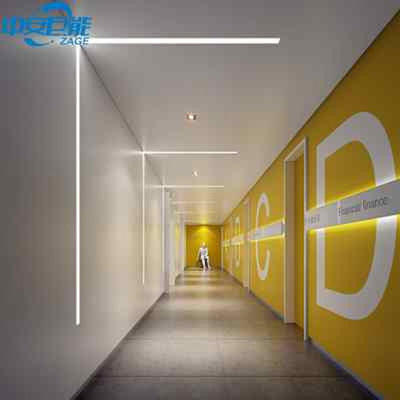 COB线条灯嵌入式暗装铝合金灯槽铝槽U型墙角线形线性线型灯洗墙