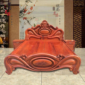 缅甸花梨木床成套家具卧室套装组合双人床储物床中式仿古大床特价