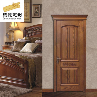 胡桃木实木门可订工厂直销欧式 门 烤漆室内门卧室套装