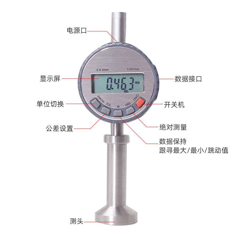 0918锚纹凹痕测量仪喷砂丸数显表面 粗糙度仪