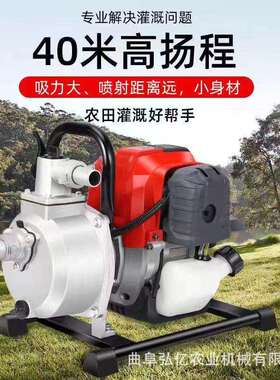 轻便手提家用抽水泵菜园地浇菜灌溉自吸泵四冲程大扬程汽油吸水泵