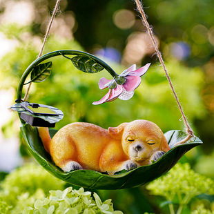 创意户外花园装饰庭院假山园艺树挂摆件布景动物吊饰太阳能氛围灯