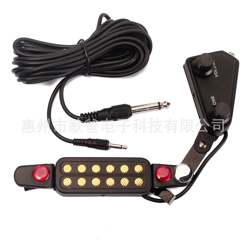 乐器配件 吉他用金色点调节音孔拾音器+红色圆点