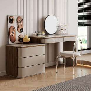 全实木烤漆梳妆台斗柜一体书桌卧室化妆桌组合床尾斗柜妆台一体