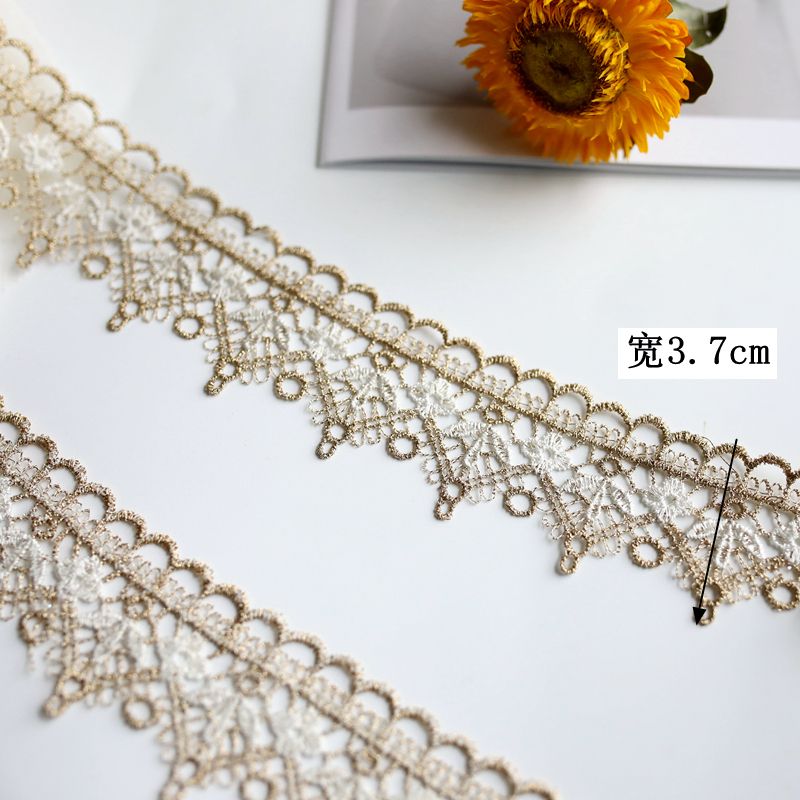 洛丽塔手工DIY复古金线刺绣辅料衣服领口袖口流苏睫毛花边