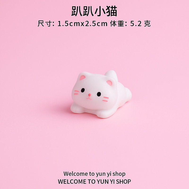 日式工位办公桌摆件无聊摆几只爱玩耍可爱小猫咪电脑桌面治愈摆件