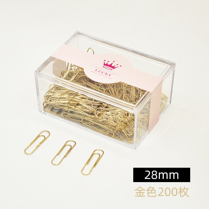 玫瑰金大号花束金属创意彩色曲别针高颜值金色回形针