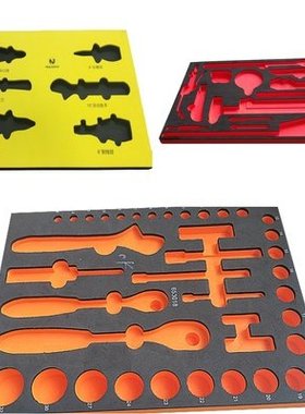 黑色高密度EVA内衬 泡棉雕刻一体成型防撞减震防静电包装工具内托