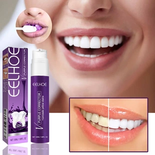 Purple toothpaste beauty teeth teeth stains prevention pigme