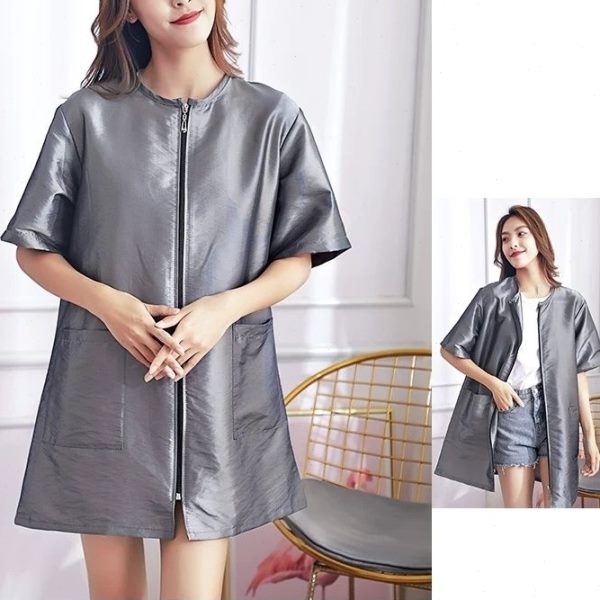夏天薄款美衣工作服师专用夏季师发罩围裙防水理发