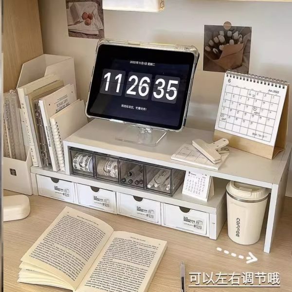 架显示器宿舍桌桌面收纳架台式笔记本电脑增高架上置书桌办公桌物