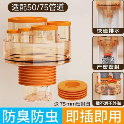 工厂流【水槽五神器返通】地漏分净水器厨房下水管防臭集成直发水