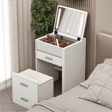 实木梳妆台床头柜一体组合小型奶油风可翻盖现代简约化妆柜桌子