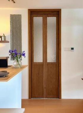 卫生间门折叠门实木门玻璃门定制简约隐形厨房对开门卧室门厕所门