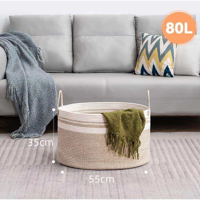 棉线编织脏衣收纳篮 衣服玩具杂物棉绳编织收纳筐 家居脏衣楼,鲜花速递/花卉仿真/绿植园艺,割草机/草坪机,淘宝优惠券,粉丝福利购,淘宝优惠卷