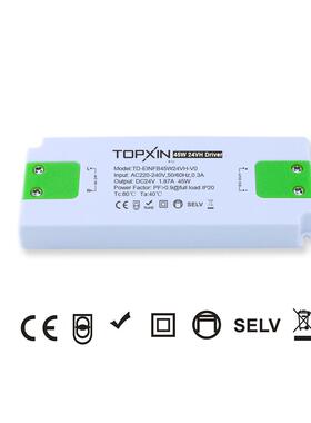 45W48V-LED超薄恒压驱动电源-PF0.5驱动电源高功率面板灯led灯