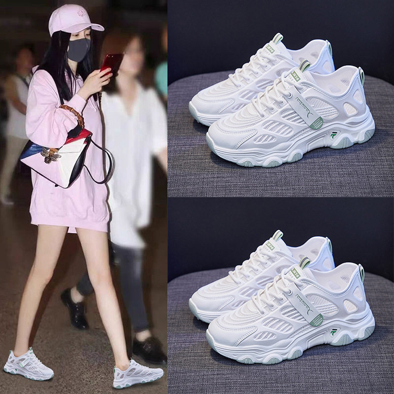 ins韩版老爹女鞋网面2026夏季新款透气学生跑步运动鞋潮CJ8802-1