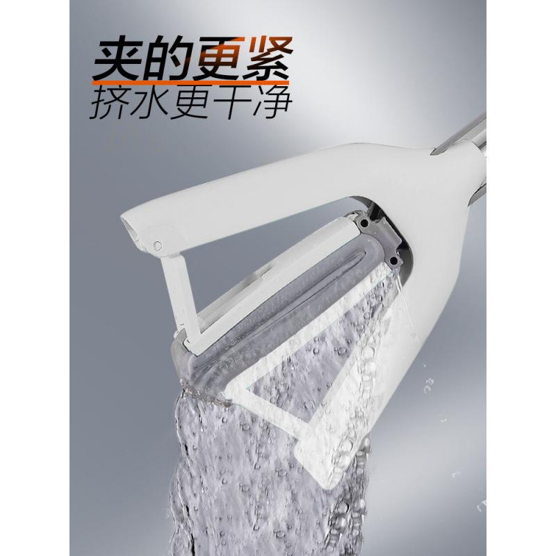 2024新款海绵拖把一拖吸水对折式胶棉家用净挤拖头免手洗拖布