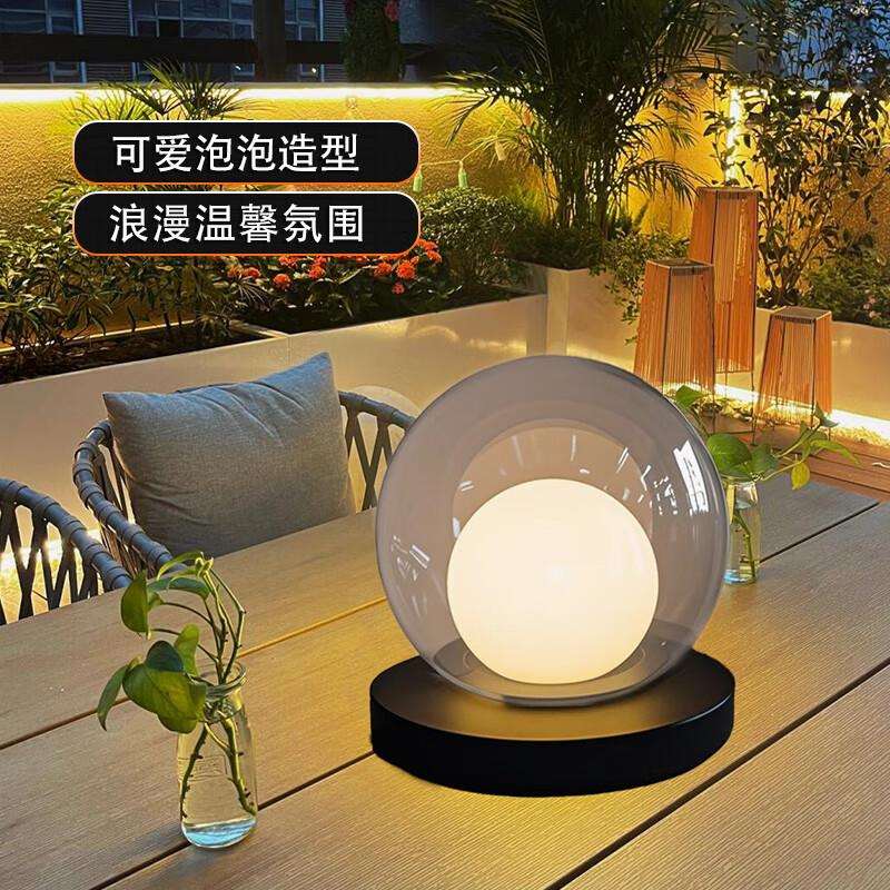 家用庭院泡泡灯太阳能户外灯网红草坪灯户外接电别墅花园灯落地灯