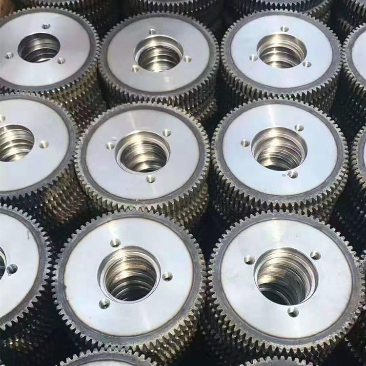 华鹏制作45#钢非标大型齿轮1-20模8-240齿圆柱齿斜齿内花键齿轮等