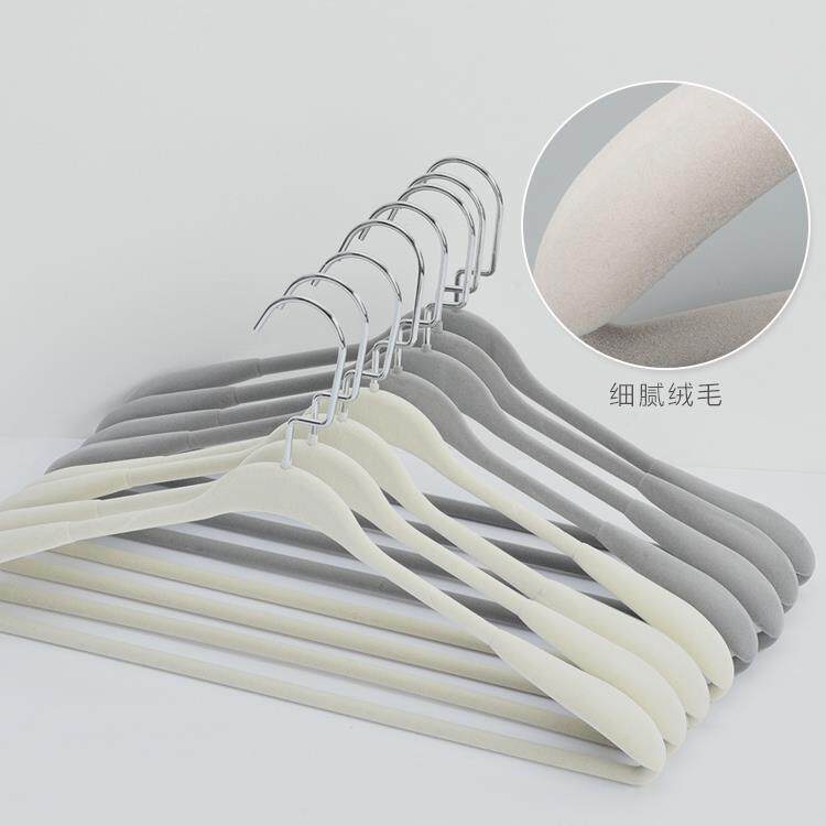 植绒衣架宽肩防滑无痕衣挂家用挂衣服架子大衣羊绒外套衣撑
