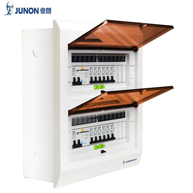 俊朗 新V8+配电箱 26位强电家庭商用布线箱 铁盒双层空气开关盒