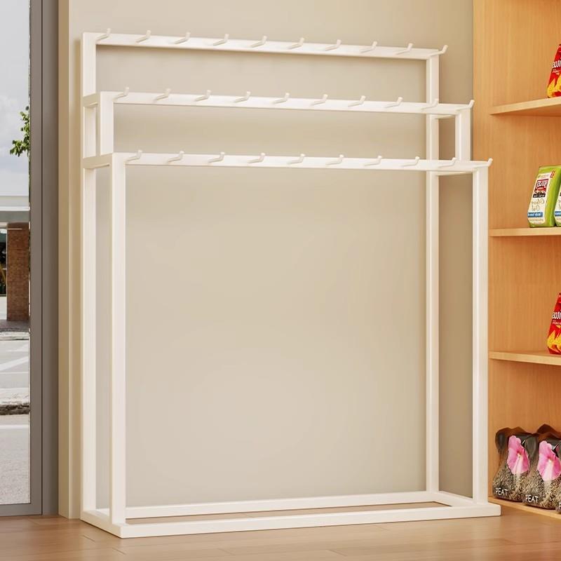 超市拖把扫把展示架挂拖布陈列货架五金店收纳放扫帚墩布置物架子