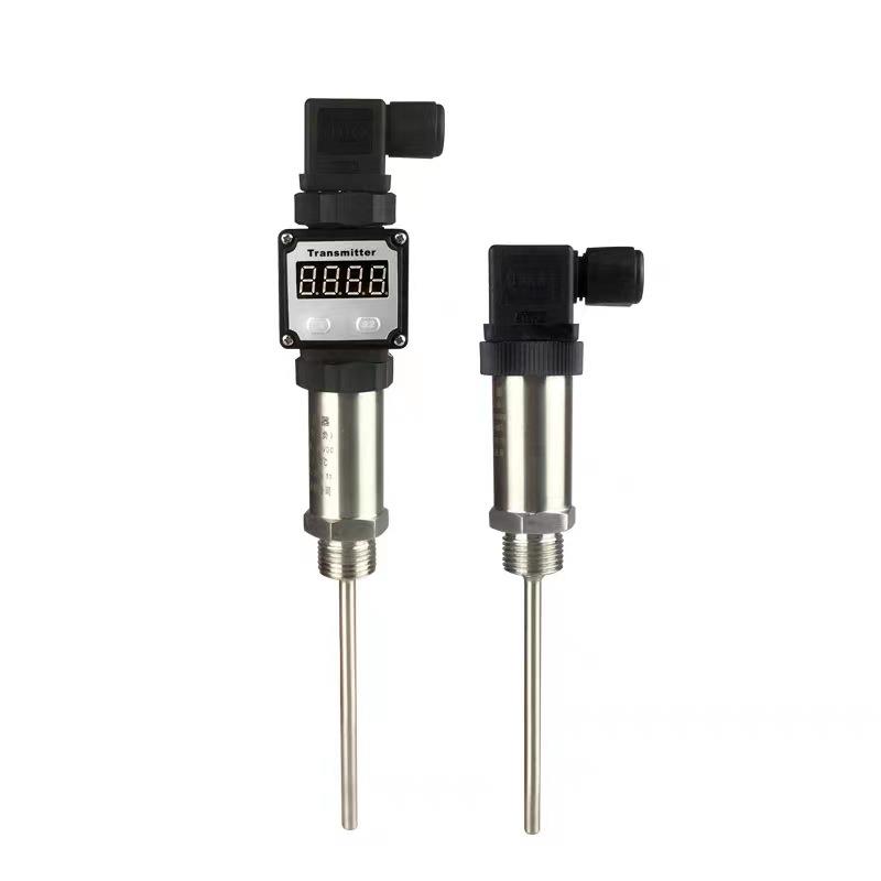 数显插入式一体化温度变送器传感测温探头Pt100热电阻4-20mA/0-5V