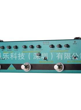Mosky BE5多吉他效果器踏板5合1缓冲+超速助推器失真效果延迟
