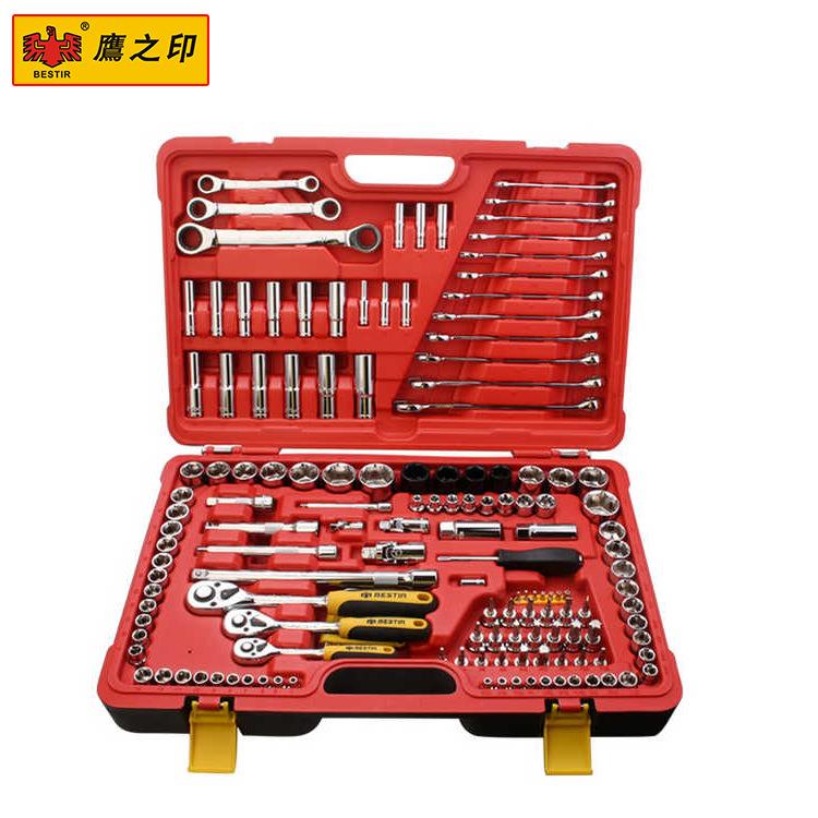 BESTIR 铬钒94/108件 小飞大飞套筒扳手组套 多用汽修工具