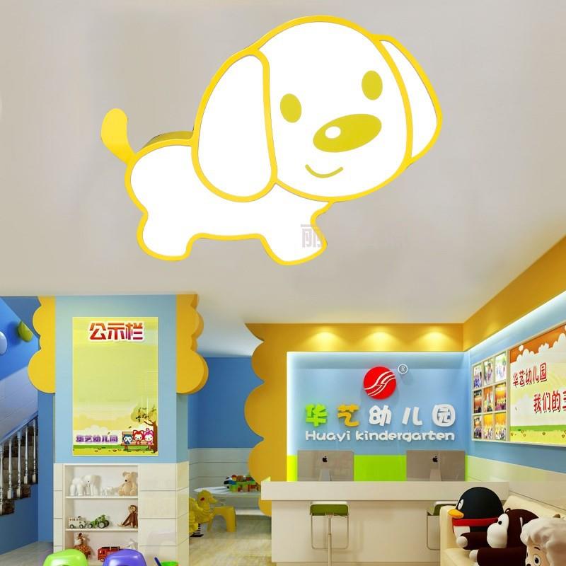 小狗宠物店灯具LED吸顶灯 创意卡通男儿童房灯幼儿园游乐场灯吊灯