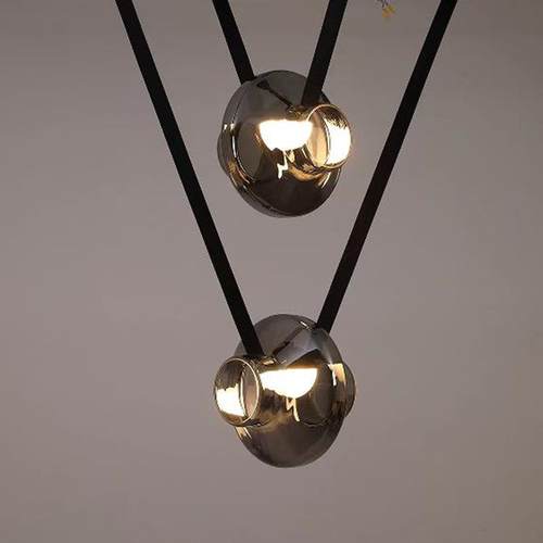 轻奢溜溜球玻璃吧台餐厅吊灯简约现代设计师样板房商铺橱窗岛台灯