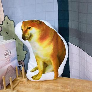高档黄金旋c玩heem修勾柴犬偶doge表情暖手回抱s枕popo猫沙雕礼物