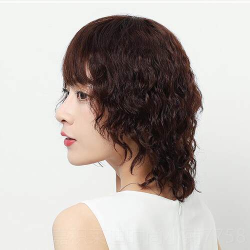 高档假发女长发卷中发老年妈假发套蓬松卷羊毛全头套妈真人发丝中