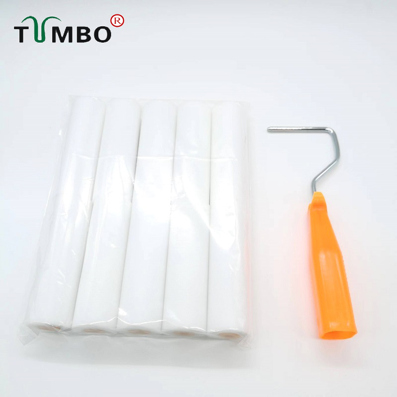 工厂直销TUMBO4寸油性平头海绵滚筒刷补漆修边无死角无刷痕不掉毛