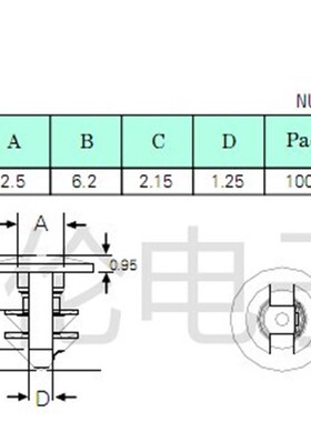 塑料塑胶尼龙铆钉LRD-01 树形铆钉 PCB铆钉固定钉 小号齿形铆钉