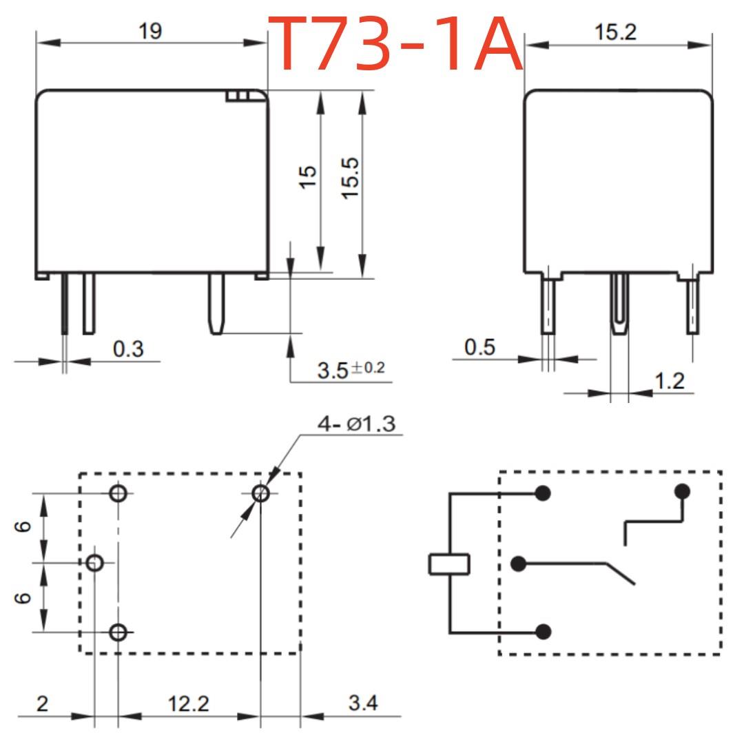 全新 4脚 7-12A 继电器 LRD-S-105/6/9/12/24DM/106DM/F T73-1A*