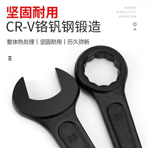 重型敲击开口扳手单头加厚锤挨打击扳手27/32/36/41/46/50/60/75