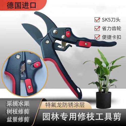 进口高级双档位修枝剪果树粗枝剪修花嫁接树枝园林剪多用剪刀