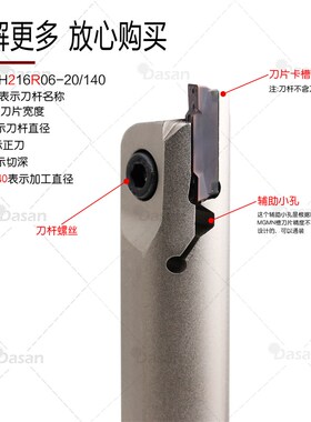 内孔螺钉式端面切槽刀杆MFH216R/L06-20/140MFHR220 320-25/140