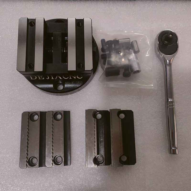 自定心四五轴虎钳 同动求心可换式夹具F CNC加工中心数控专用台钳