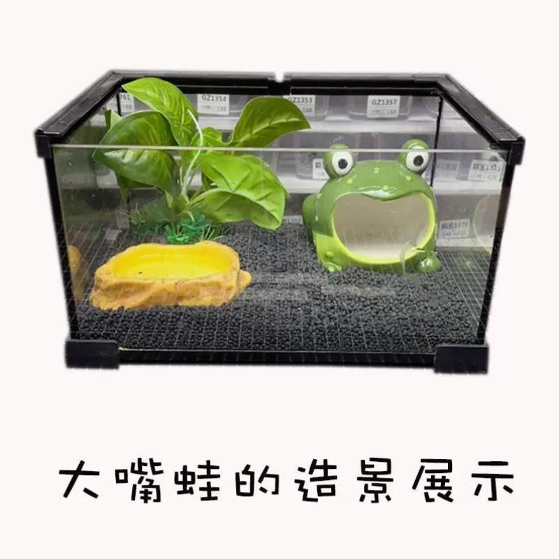 大嘴蛙洞穴乌龟躲避屋青蛙窝角蛙宠物仓鼠寄居蟹蜘蛛爬虫爬宠造景