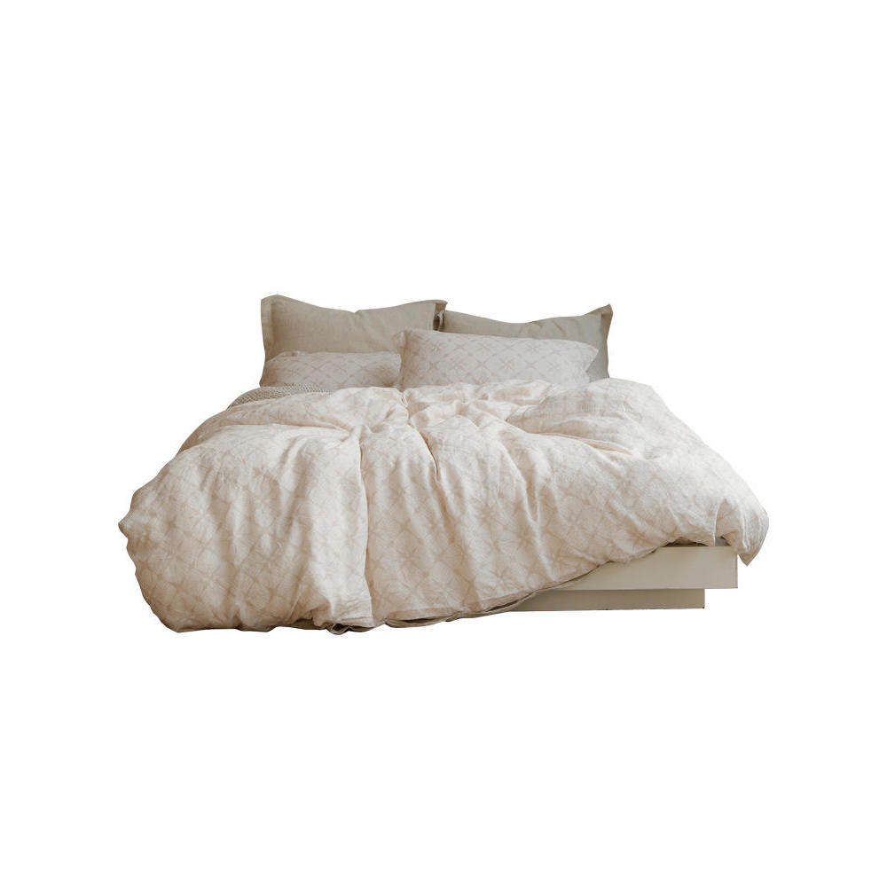 1法国亚麻四件套酵素水洗春夏纯麻四件套全麻轻奢床品套件