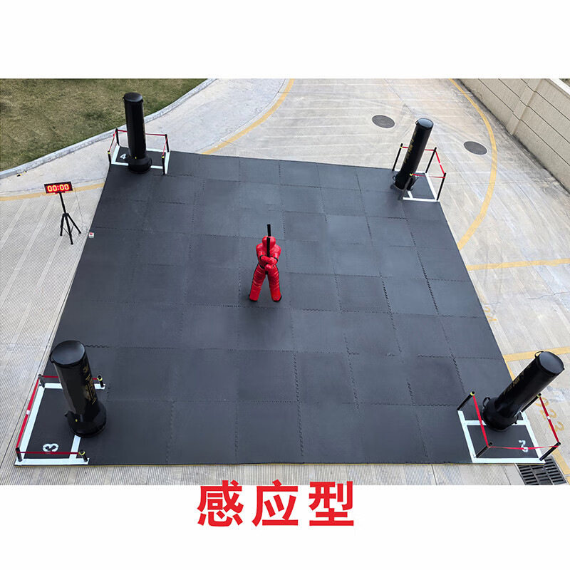 格斗基本功训练考评系统 新大纲一体不倒翁沙袋考核 基础型含地垫